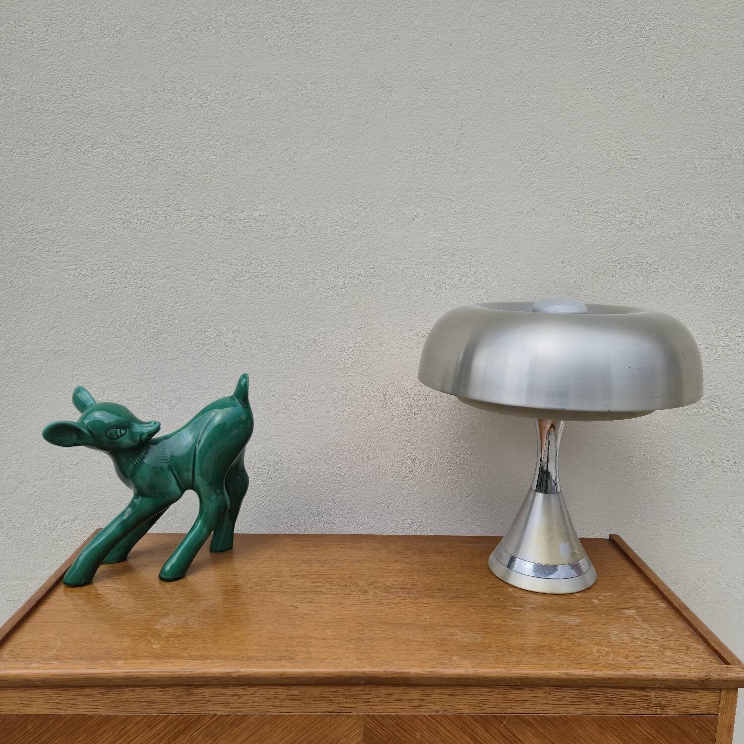 Vintage chest of drawers with compass feet and 4 drawers, 1950s