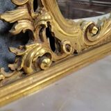 Console Vénitienne et miroir  style Louis XV baroque en bois doré