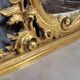 Large Venetian console + Louis XV baroque style mirror in gilded wood