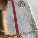 Antique cloth in pure aqua tinted linen