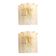 Set of Two Venied-White Alabastro Strips “Listelli” Murano Glass Gold 24k Wall Sconce by SimoEng