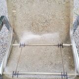 Set of 8 70s chrome chairs and smoked plexi