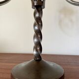 Pair of brutalist candelabras Charles Piguet 1930