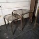 1970s golden metal nesting table