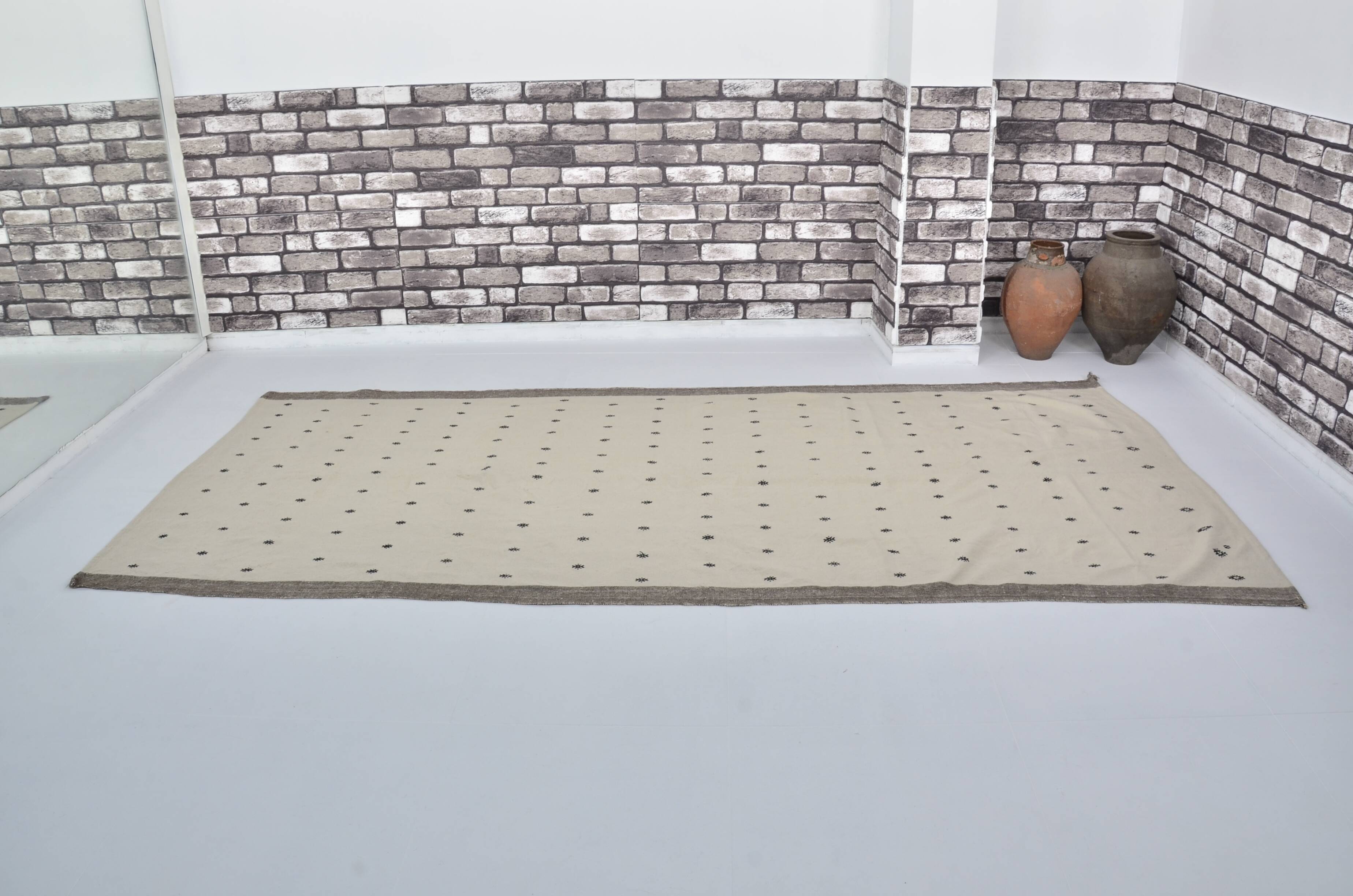 Turkish Handwoven Neutral Rug sku 3054
