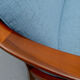 Fauteuil des années 1960 en cerisier bleu, Wilhelm Knoll
