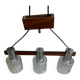 Suspension scandinave en palissandre et chrome 1970
