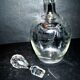 Antique PORTIEUX carafe, Pasteur model, with Empire engraving, 1930