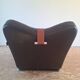 Contemporary Italian leather chaise longue meridian