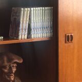 Sideboard, bookcase in teak veneer