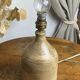 Stoneware lamp, wool lampshade