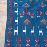 Blue Berber kilim in pure wool carpet 95x150cm