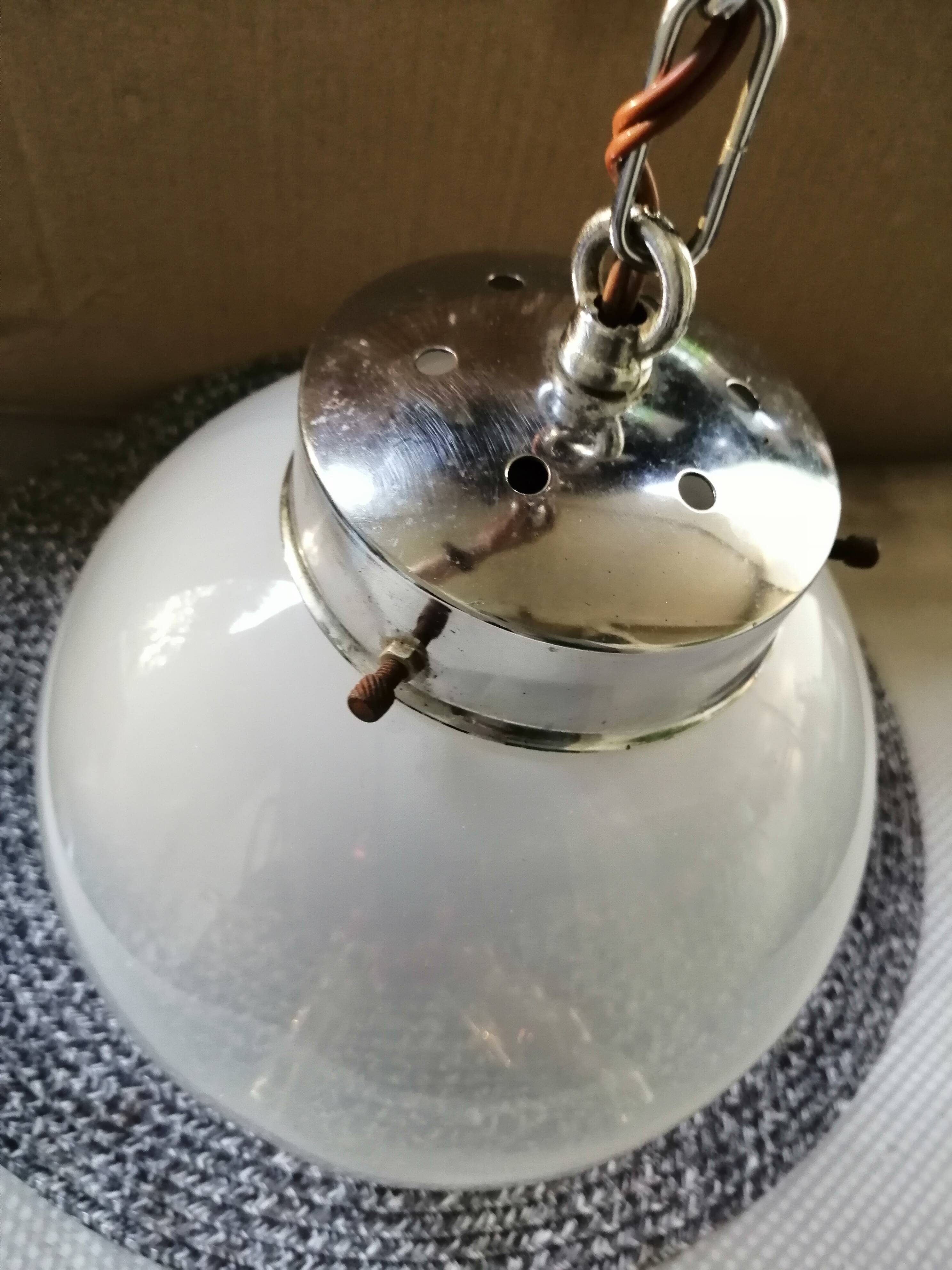 Suspension globe verre Mazzega Murano 70'