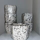 6 speckled ceramic coffee cups