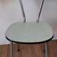 Duo de chaises en formica vert pastel années 70