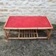 Rattan and bamboo coffee table
