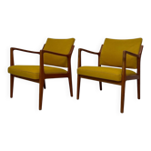 1960s vintage Swedish mid-century easy chairs by Karl-Erik Ekselius for J.O. Carlsson