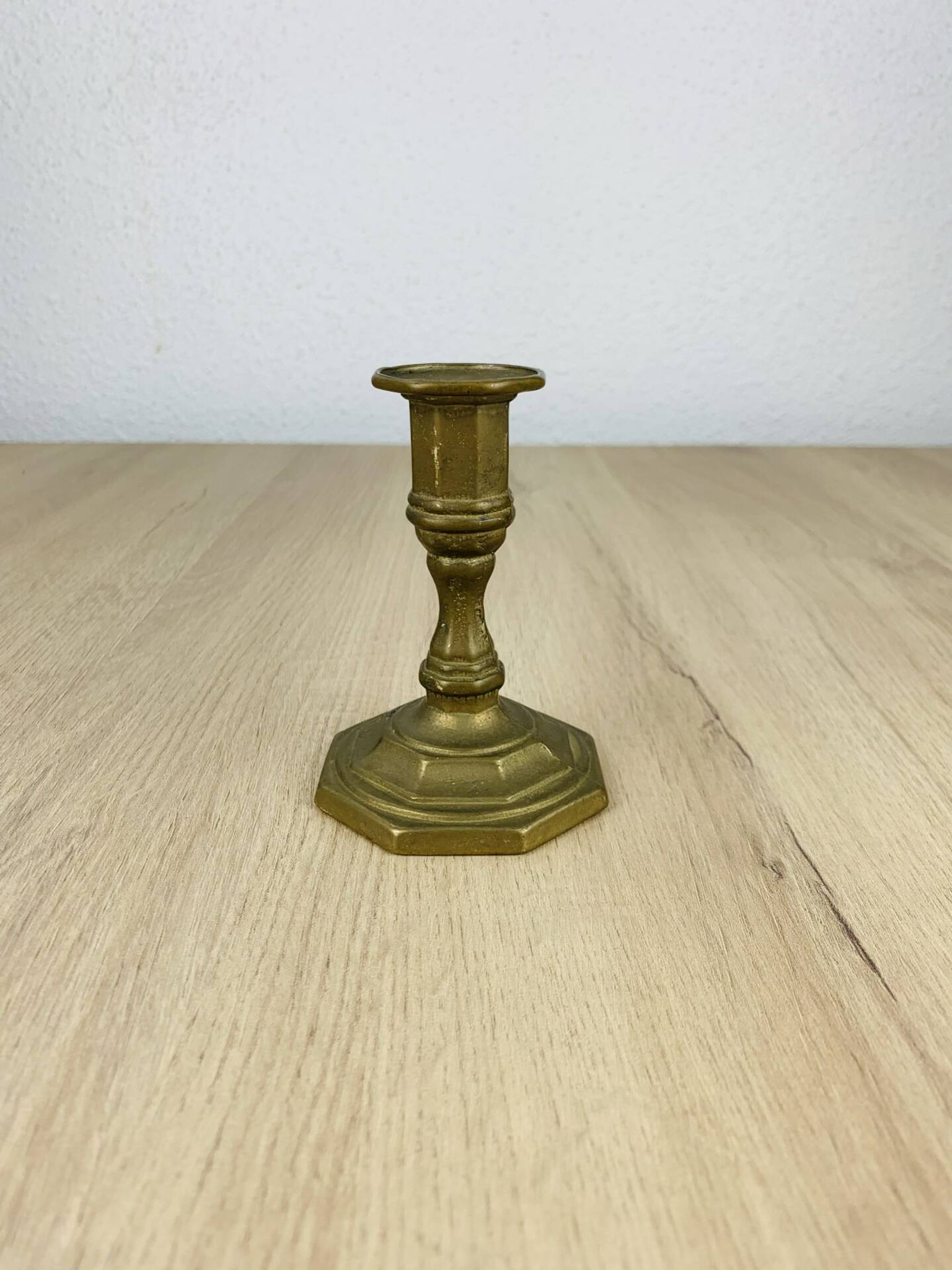 Vintage gold-plated brass candlestick