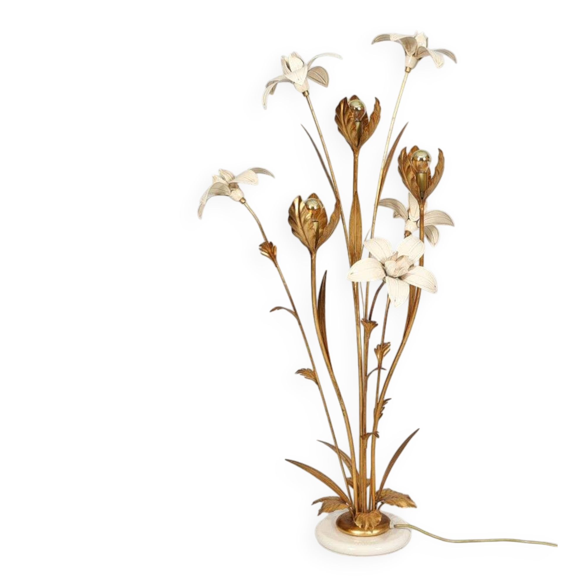 Hans Kögl. In the style of. Floral floor lamp, Hollywood Regency, 1970s.