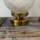 Pair of new electrified Art Deco globe sconces