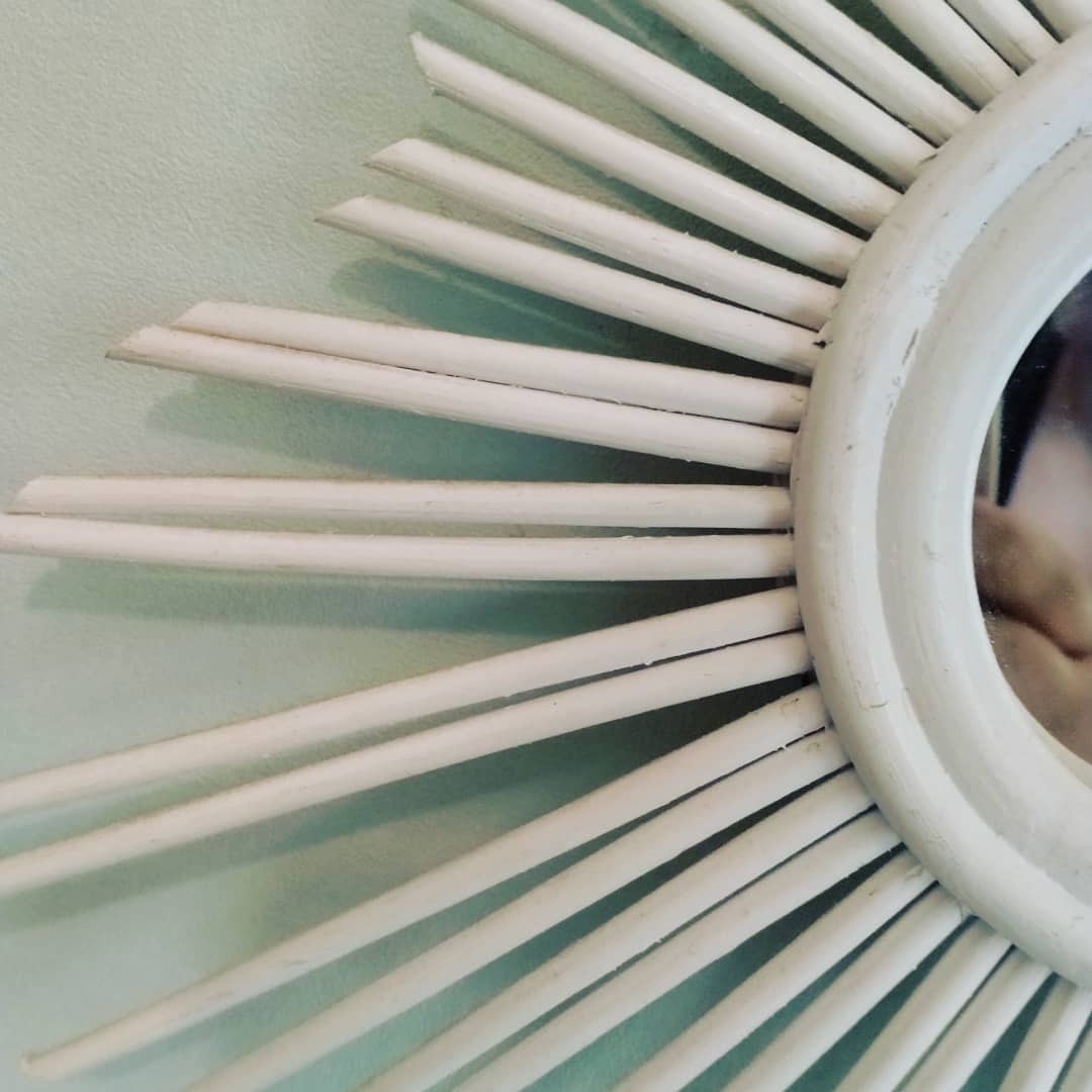 Rattan mirror 37cm