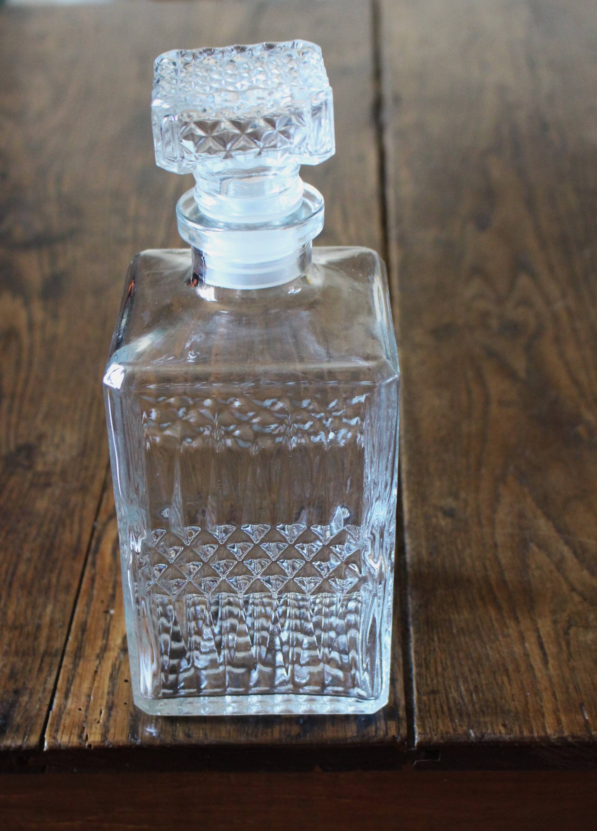 Glass whisky carafe, 80s