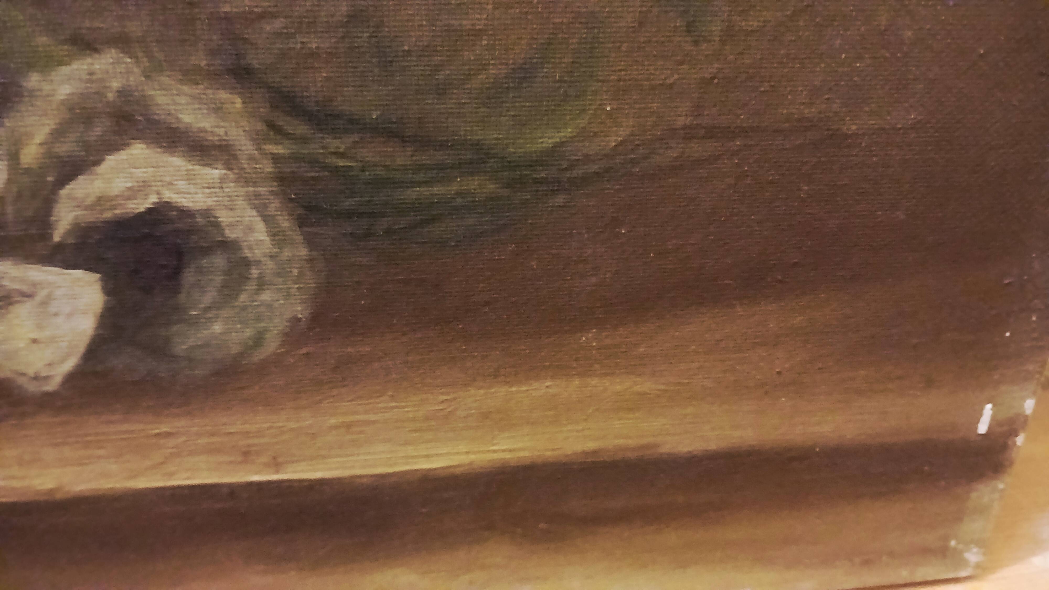 Flower bouquet tableau signed frey