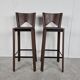 Tabourets de bar en cuir brésilien, années 1980