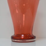 Art Czech glass vase, by Glasswork Novy Bor, 1950s