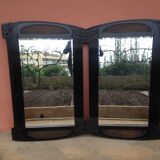 Pair of floral art nouveau mirror