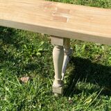 Solid wood bench