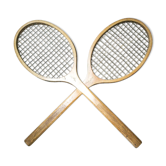 Pair of wooden snowshoes