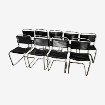 Série de 10 chaises design 1970s