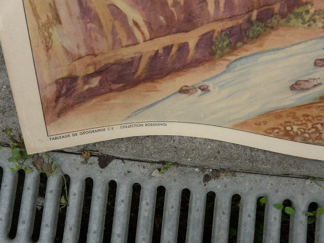 School poster editions nightingale N° 28 and 27 the valley and the torrent and the waterfall