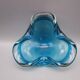 Vintage blue glass ashtray