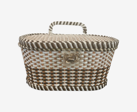 Boite à couture - scoubidou - vintage
