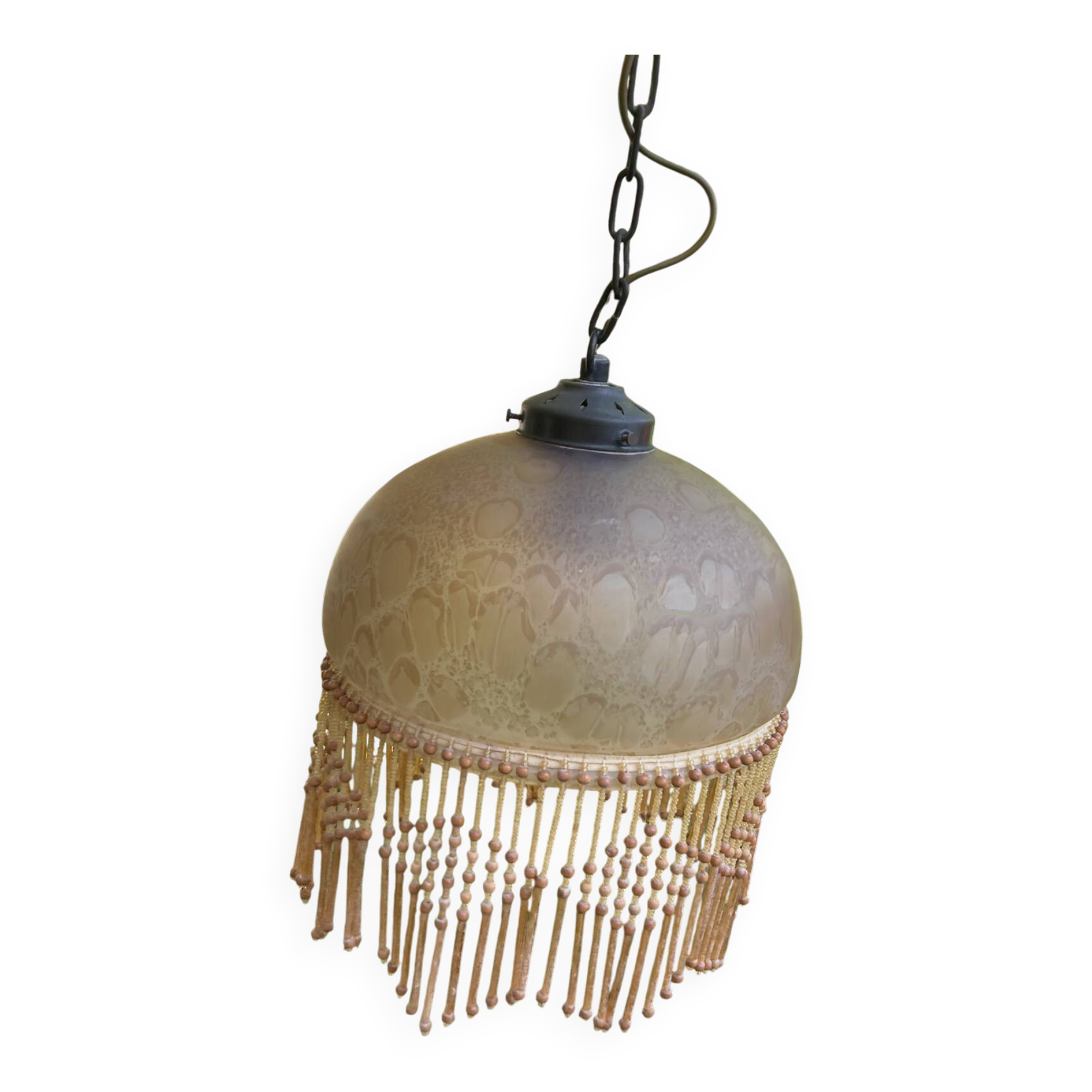 Chandelier with pendants from the 1920s