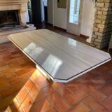 White Carrara marble table from the 70s