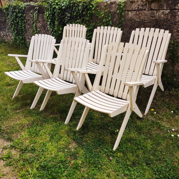 Fauteuils de jardin pliants  vintage 1970