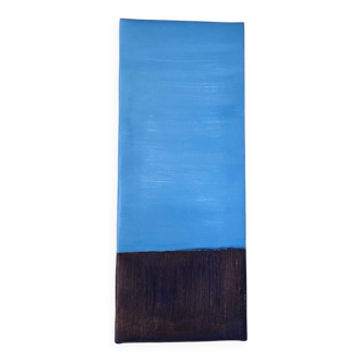 Abstract Blue Oil Painting
