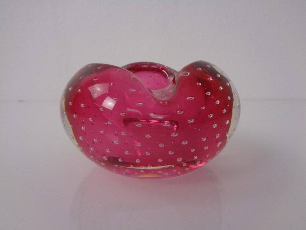 Pink Sommerso Murano Glass Ashtray, Italy, 1960s