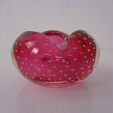 Pink Sommerso Murano Glass Ashtray, Italy, 1960s