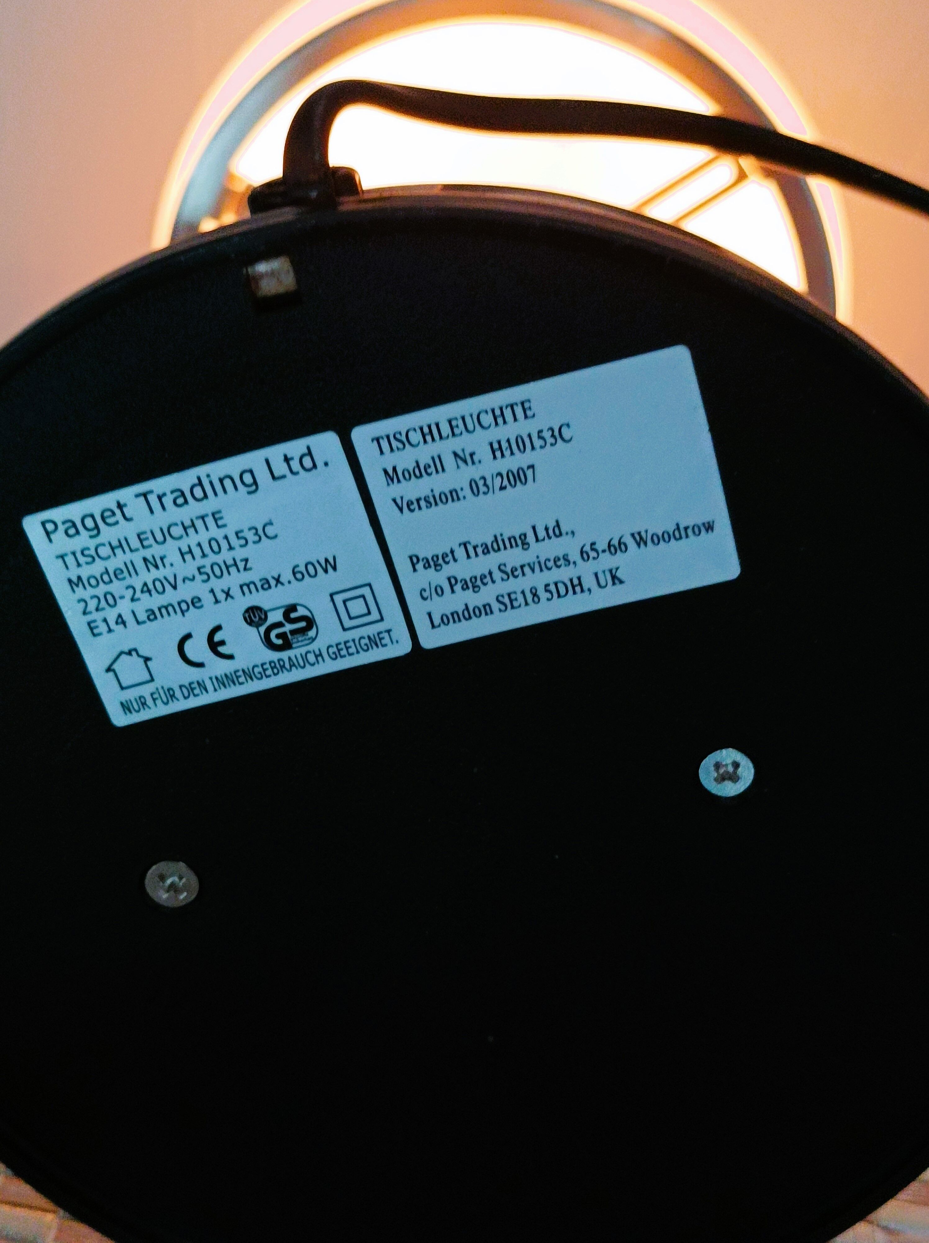 Table lamp Tischleuchte