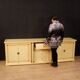Buffet Italien en bois exotique et laiton
