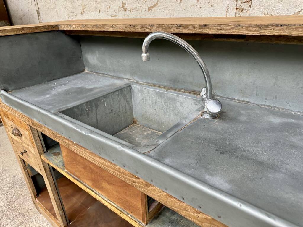 Old oak restaurant bar counter from the early 20th century