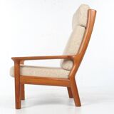 Glostrup teak armchair Denmark, wool, vintage
