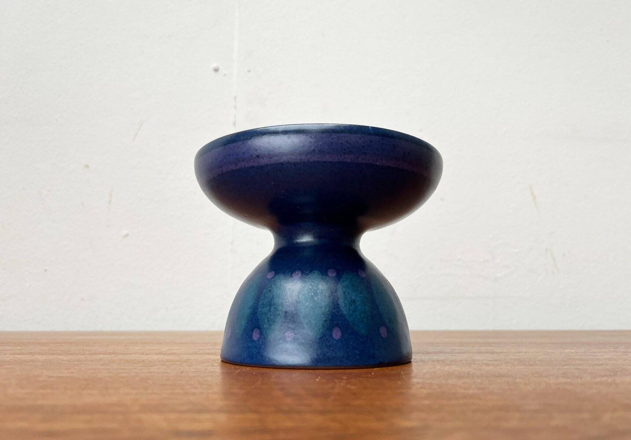 Vintage pottery candlestick from West Germany by KMK Keramik Manufaktur Kupfermühle, 1970s.