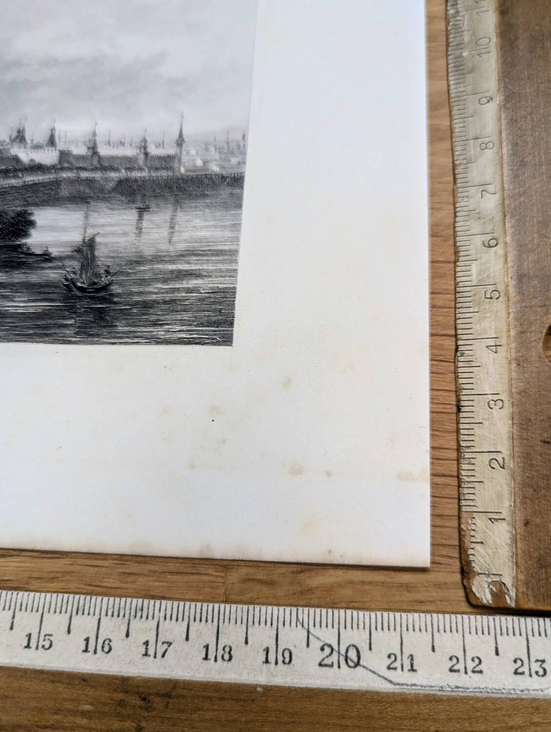 Moscow, Russia, old engraving, printed in 1841.