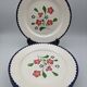 Set of 6 flat plates salins model rosemonde floral decoration