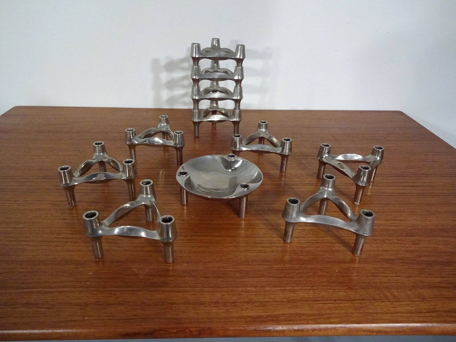 Candleholders by Ceasar Stoffi & Fritz Nagel for BMF, 1960s, Set of 11